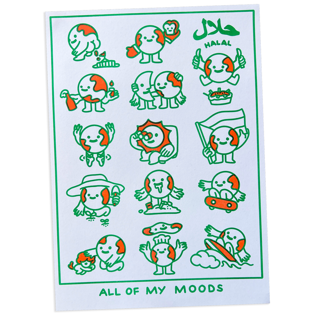 All Of My Moods - A4 Riso Poster