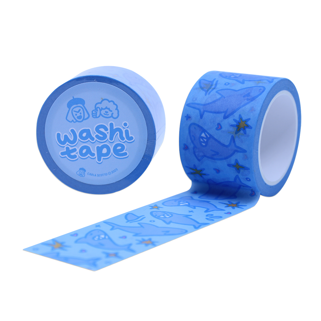 Shark Blue Washi Tape