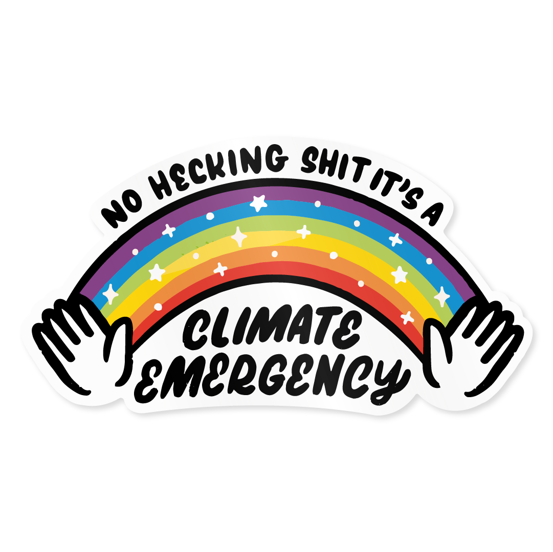 Climate Emergency Rainbow - Vinyl Sticker