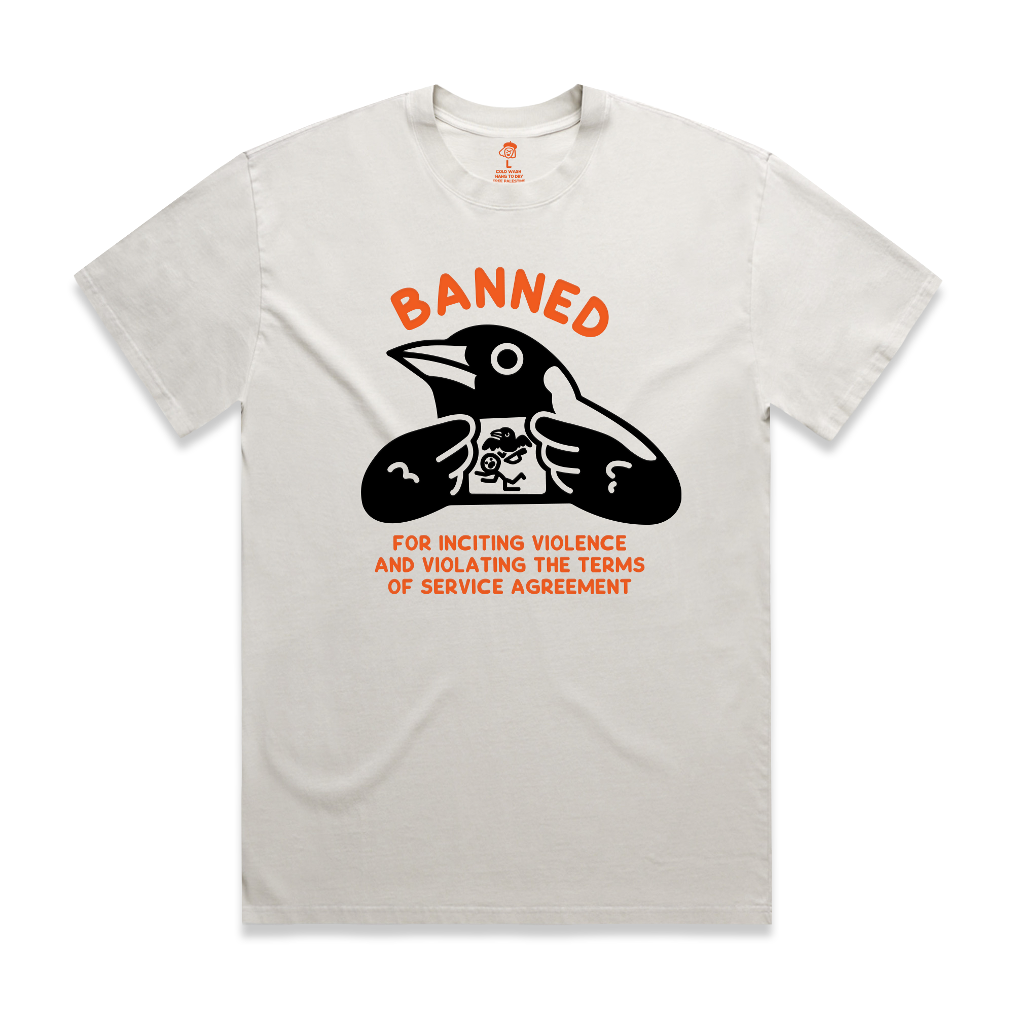 'Banned' Magpie Heavy Faded Tee