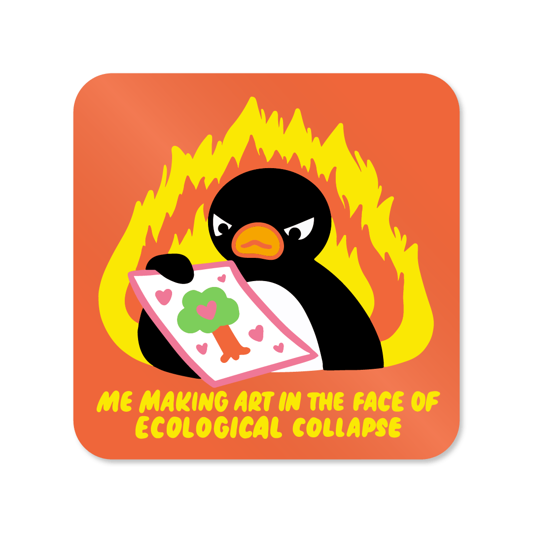 Pingu's Existential Angst - Vinyl Sticker