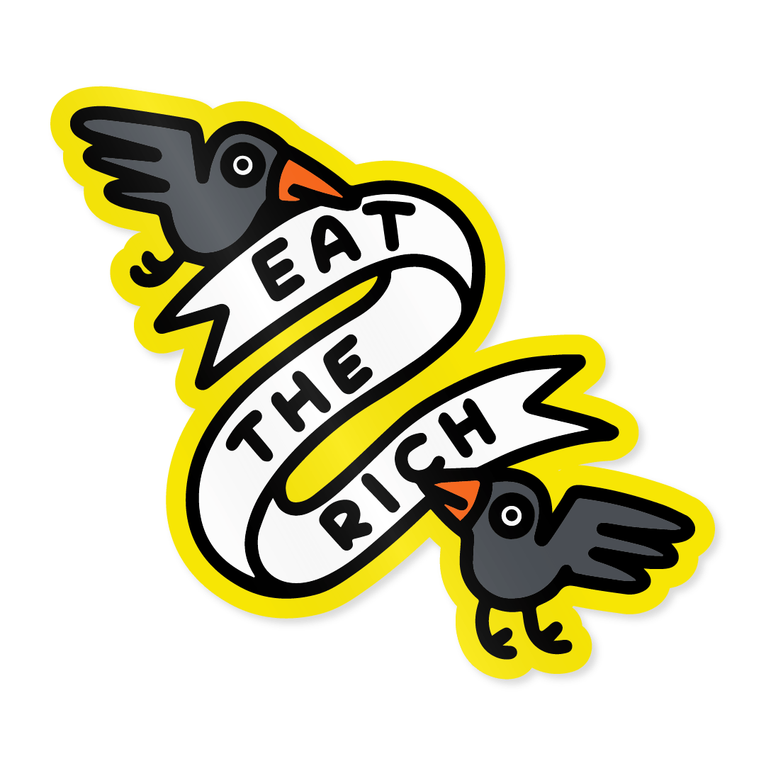 Eat the Rich Ravens – Vinyl Sticker