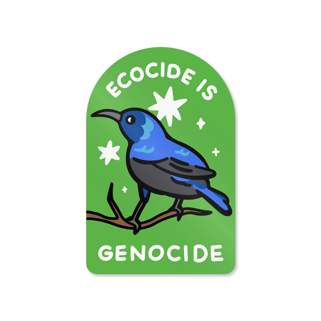 'Ecocide Is Genocide' - Vinyl Sticker