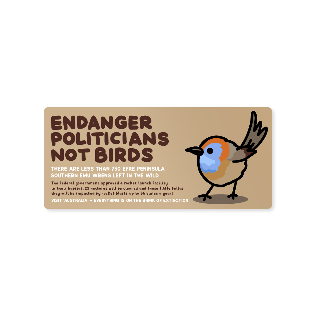 'Endanger Politicians' Bumper Sticker