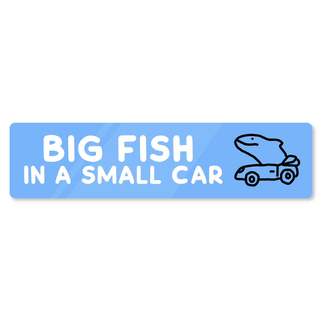 'Big Fish Small Car' Bumper Sticker