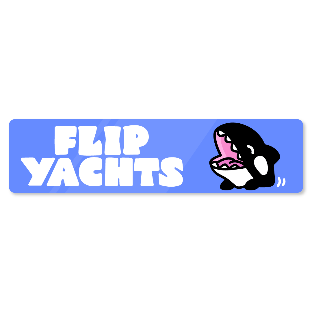 'Flip Yachts' Orca Revolution Bumper Sticker