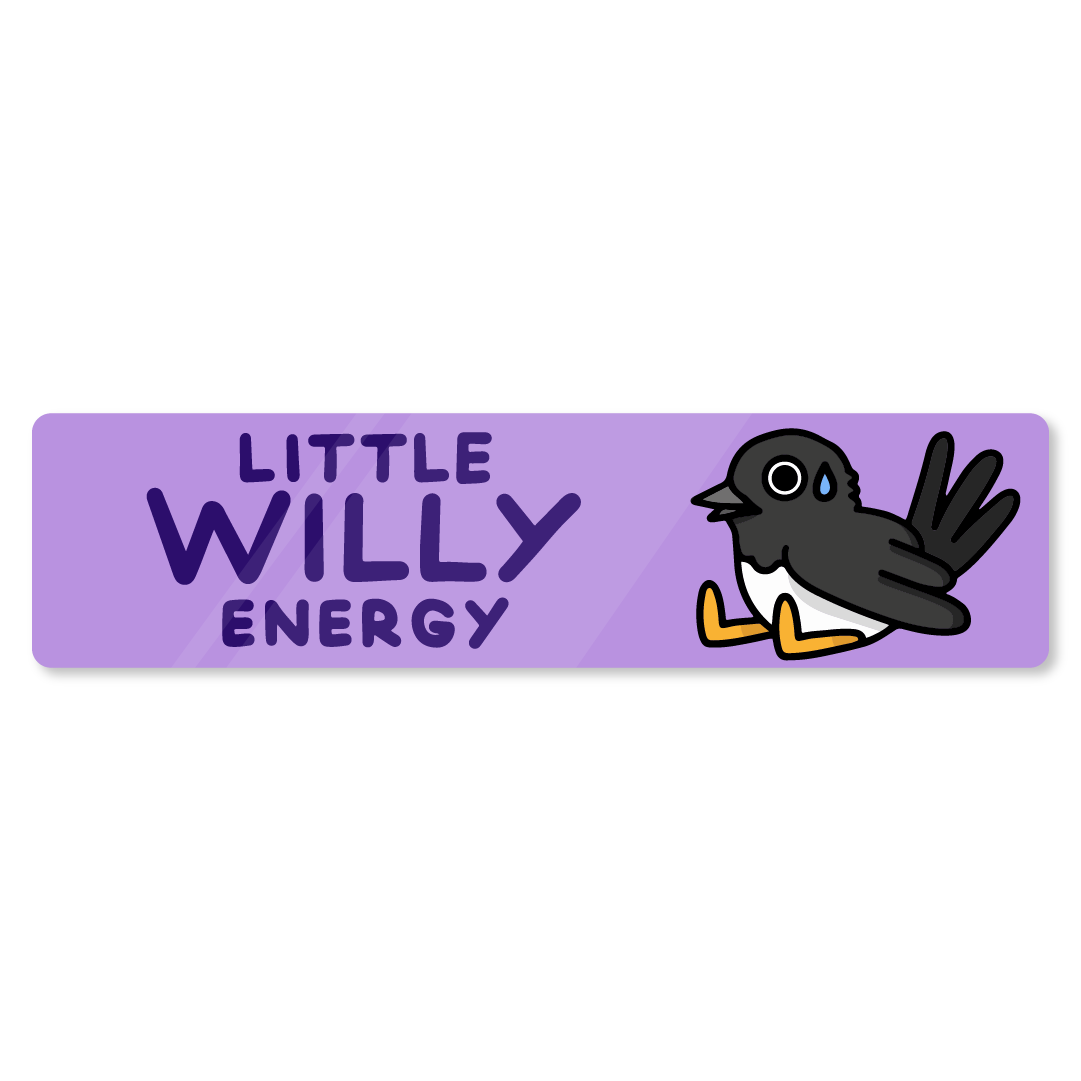 'Little Willy Energy' Willy Wagtail Bumper Sticker