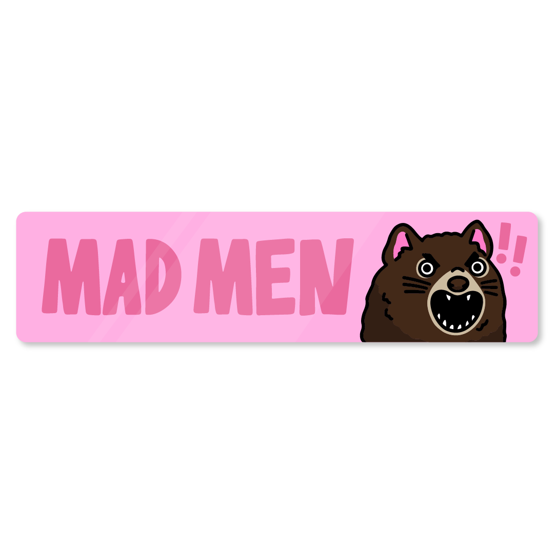 'Mad Men' Tassie Devil Bumper Sticker