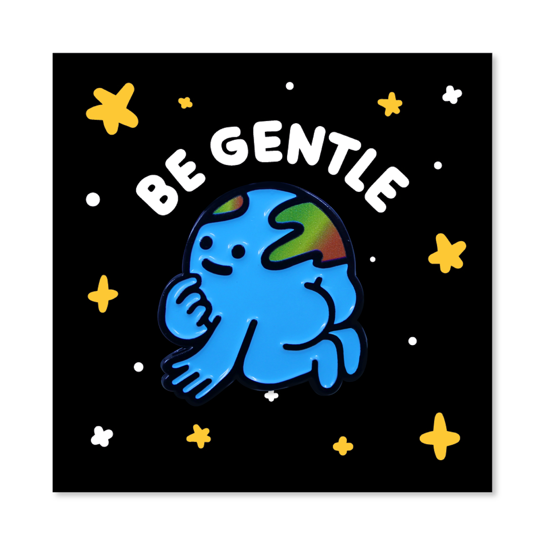'Be Gentle' Earth Enamel Pin