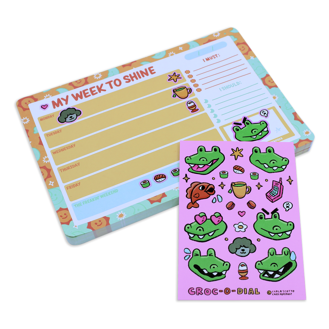 Croc-0-Dial - Washi Sticker Sheet