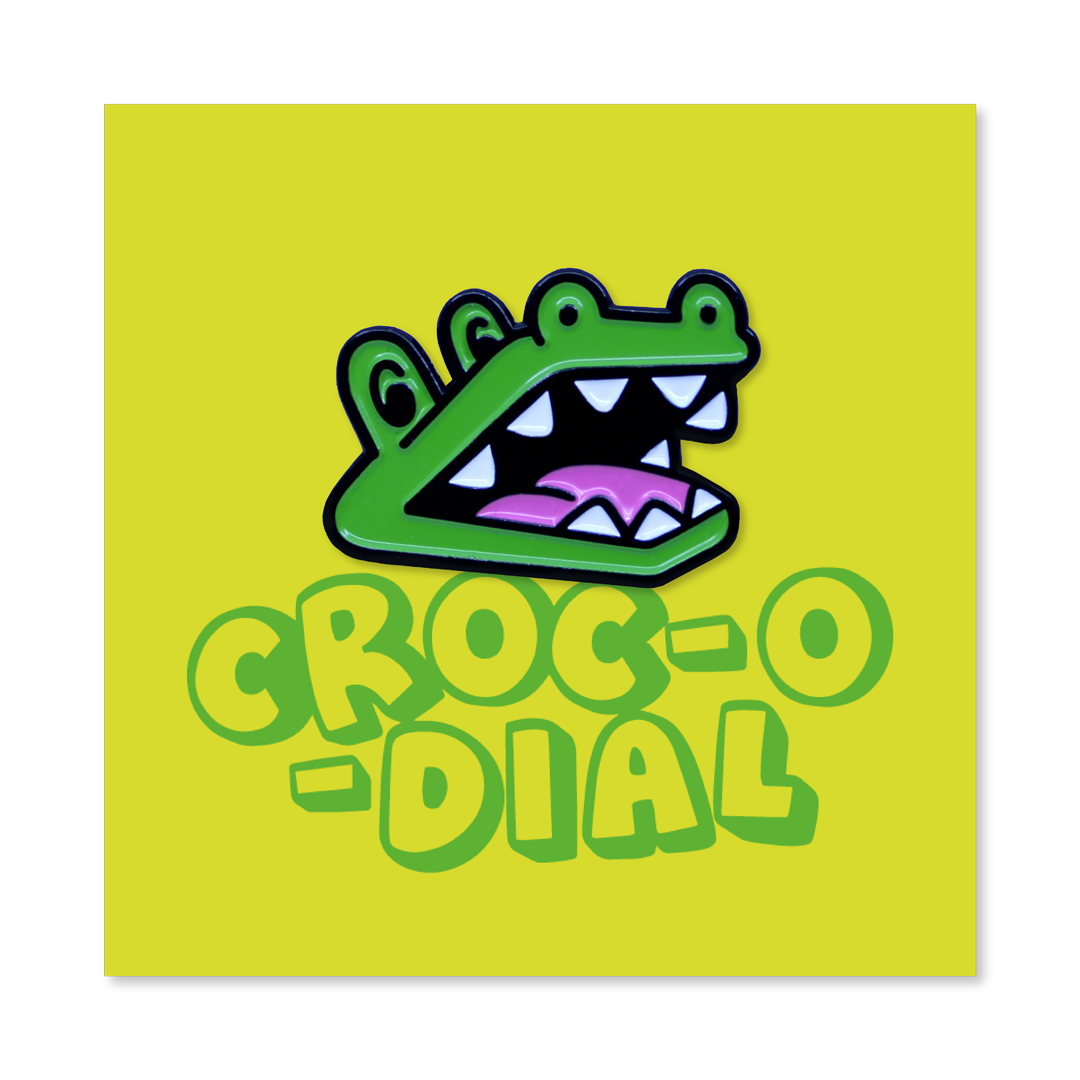 'Croc-0-Dial' Enamel Pin