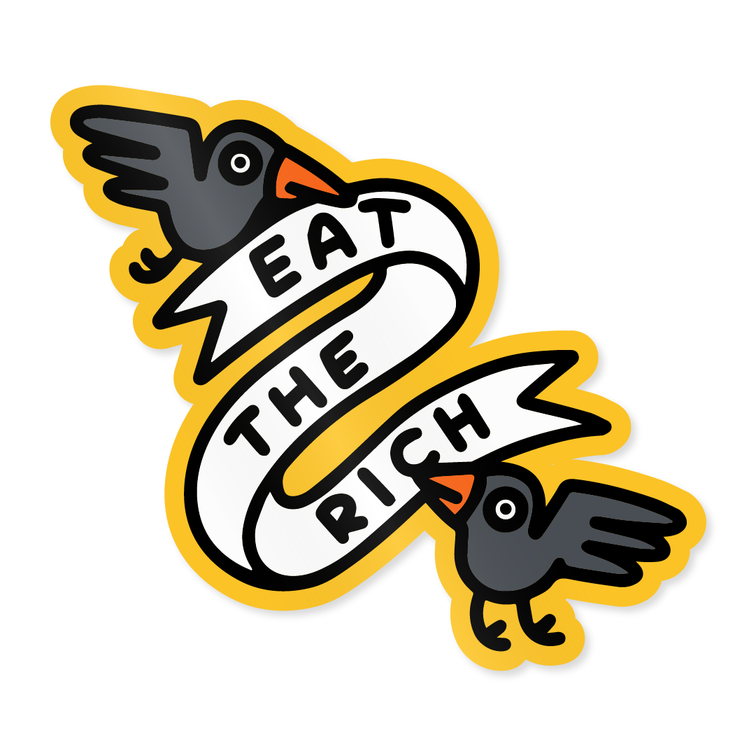 Eat the Rich Ravens – Vinyl Sticker